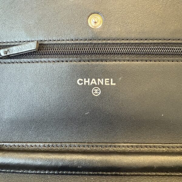 Chanel Caviar Timeless CC Wallet On Chain WOC SHW Black