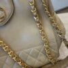 Chanel Matelasse Chain Shoulder Bag LambSkin Beige Gold CC