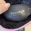 Chanel Calfskin Quilted Cambon Pochette Pink Black