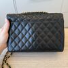 Chanel Matelasse Double Chain Shoulder Bag Lambskin Leather Black