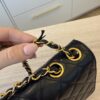 Chanel Matelasse Double Chain Shoulder Bag Lambskin Leather Black
