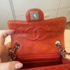Chanel Red Patent Mini Flap Palladium hardware