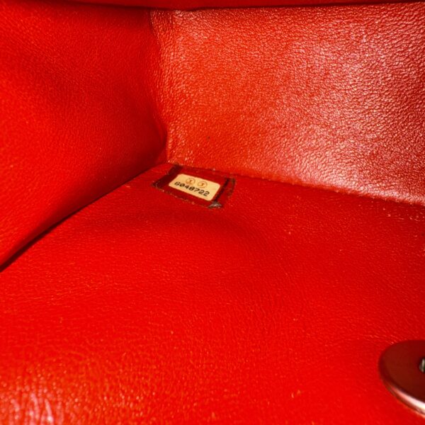 Chanel Red Patent Mini Flap Palladium hardware