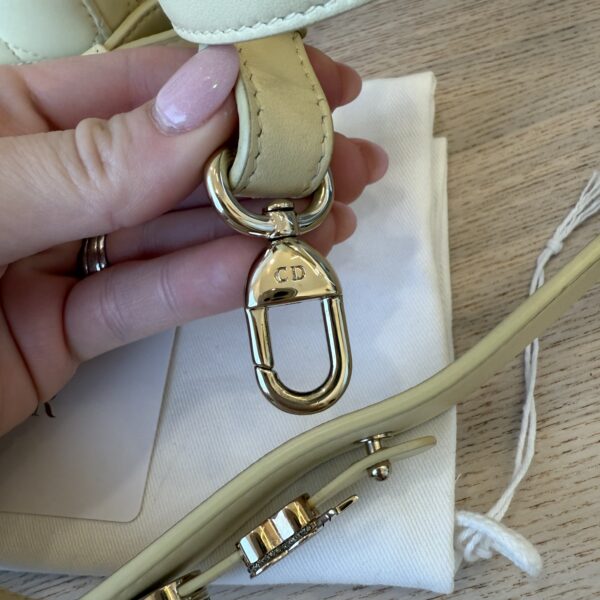 Christian Dior Lambskin Cannage Small Lady Dior Dark Pale Yellow Gold Hardware my ABC Strap