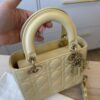 Christian Dior Lambskin Cannage Small Lady Dior Dark Pale Yellow Gold Hardware my ABC Strap