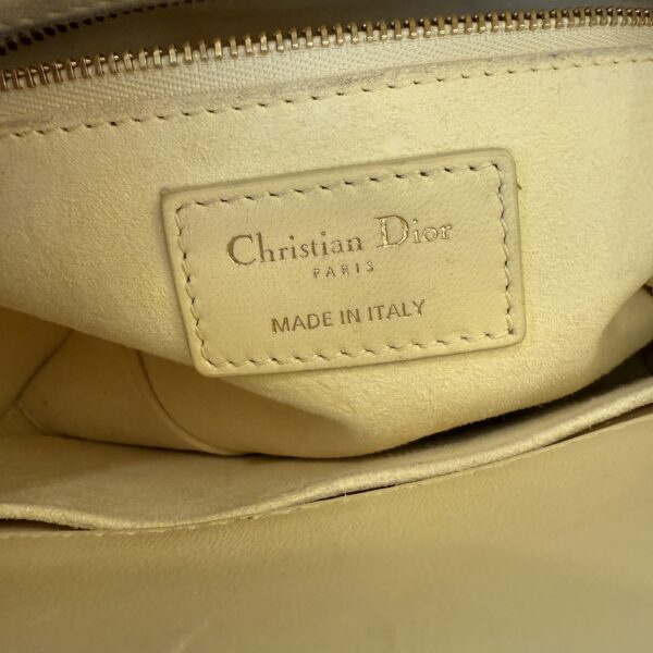 Christian Dior Lambskin Cannage Small Lady Dior Dark Pale Yellow Gold Hardware my ABC Strap