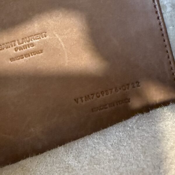 Saint Laurent (YSL) Shearling Calfskin Small Emmanuelle Bucket Bag Natural Beige Brick