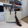 Saint Laurent (YSL) Shopper Tote Woven Raffia East West