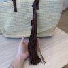 Saint Laurent (YSL) Shopper Tote Woven Raffia East West