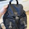 Prada Re-Nylon Medium Backpack with Pouch Black