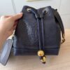 Chanel Navy Lambskin Leather Vintage CC Drawstring Bucket Bag