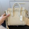 Celine Drummed Calfskin Nano Luggage Rice Gold Hardare