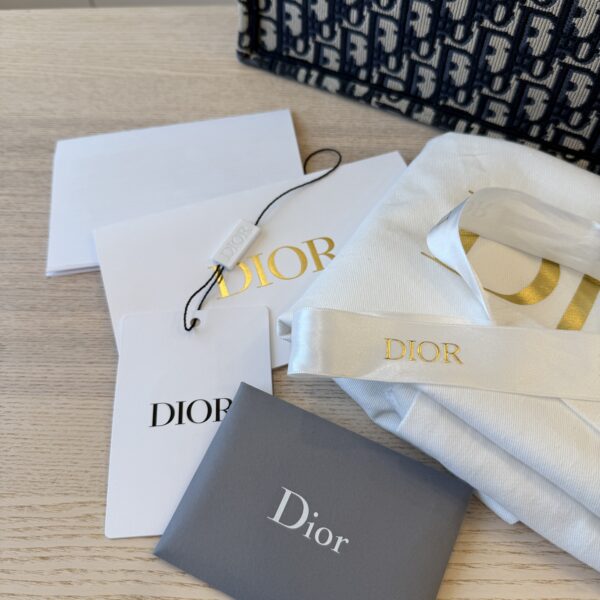 Christian Dior Oblique Medium Book Tote Blue Multicolor