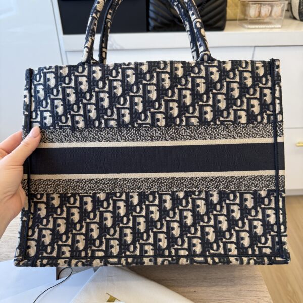Christian Dior Oblique Medium Book Tote Blue Multicolor
