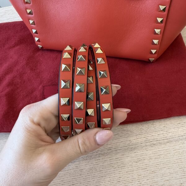 VALENTINO GARAVANI Vitello Mini Rockstud Double Handle Tote