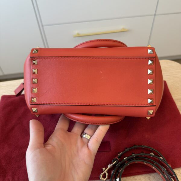 VALENTINO GARAVANI Vitello Mini Rockstud Double Handle Tote
