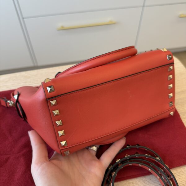 VALENTINO GARAVANI Vitello Mini Rockstud Double Handle Tote