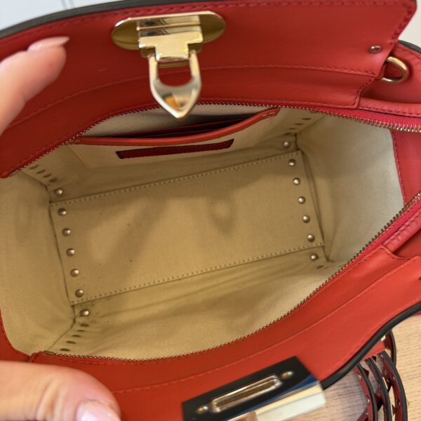 VALENTINO GARAVANI Vitello Mini Rockstud Double Handle Tote