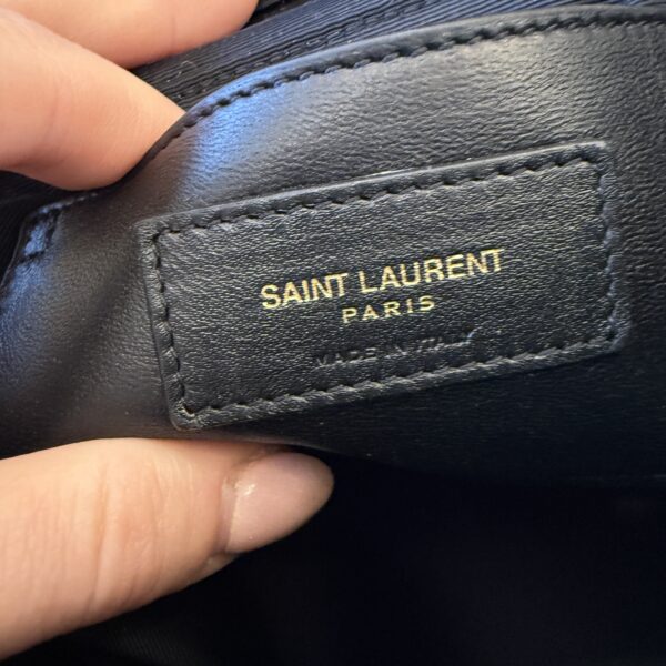 Saint Laurent Grain de Poudre Quilted 80's Vanity Bag Beige
