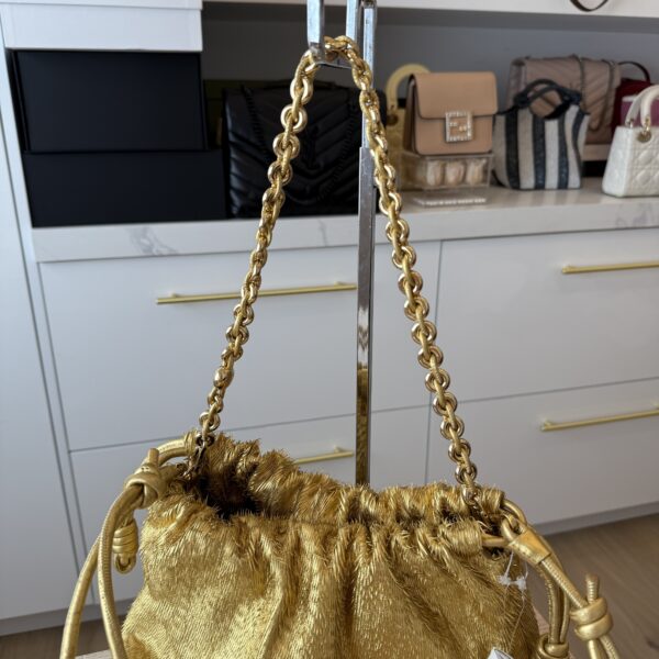 Loewe Flamenco Metallic Fringed Leather Shoulder Bag