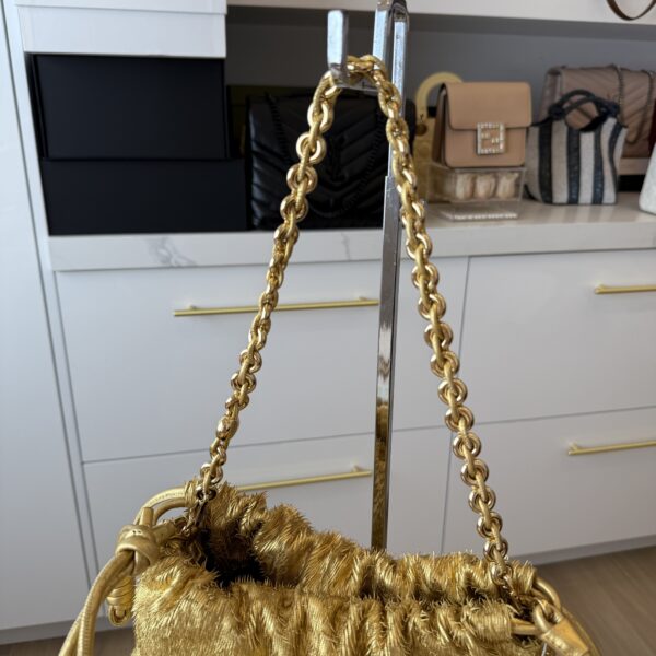 Loewe Flamenco Metallic Fringed Leather Shoulder Bag