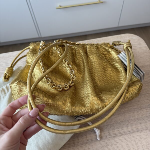 Loewe Flamenco Metallic Fringed Leather Shoulder Bag