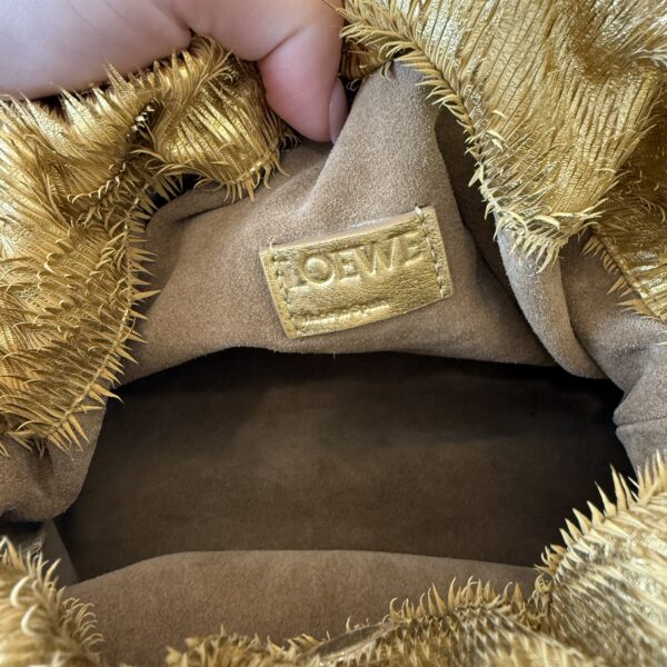 Loewe Flamenco Metallic Fringed Leather Shoulder Bag