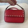Valentino Rockstud Grainy Calfskin Pouch Red