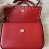 Valentino Rockstud Grainy Calfskin Pouch Red