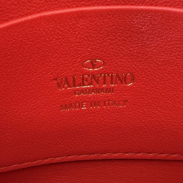 Valentino Rockstud Grainy Calfskin Pouch Red