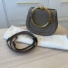 Chloe Calfskin Suede Small Nile Bracelet Bag Motty Grey