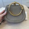 Chloe Calfskin Suede Small Nile Bracelet Bag Motty Grey