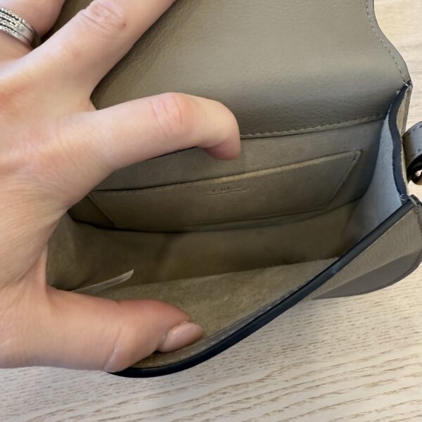 Chloe Calfskin Suede Small Nile Bracelet Bag Motty Grey