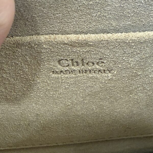 Chloe Calfskin Suede Small Nile Bracelet Bag Motty Grey