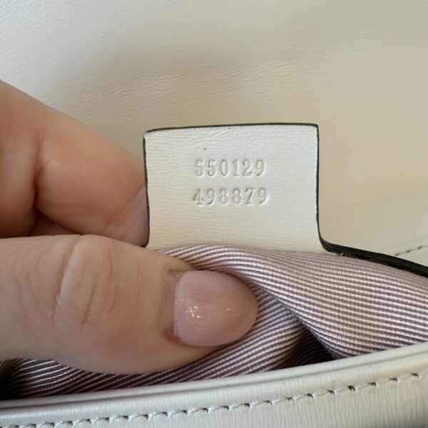 Gucci Calfskin Small Arli Flap Shoulder Bag Mystic White