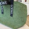 Loewe Raffia Paulas Ibiza Fold Shopper Tote Green