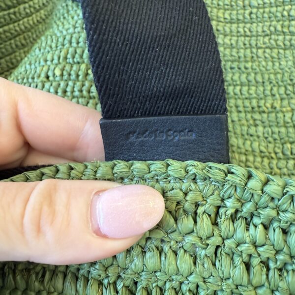 Loewe Raffia Paulas Ibiza Fold Shopper Tote Green