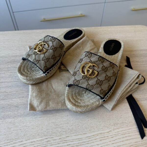 Gucci Marmont Espadrille Sandals Size 38