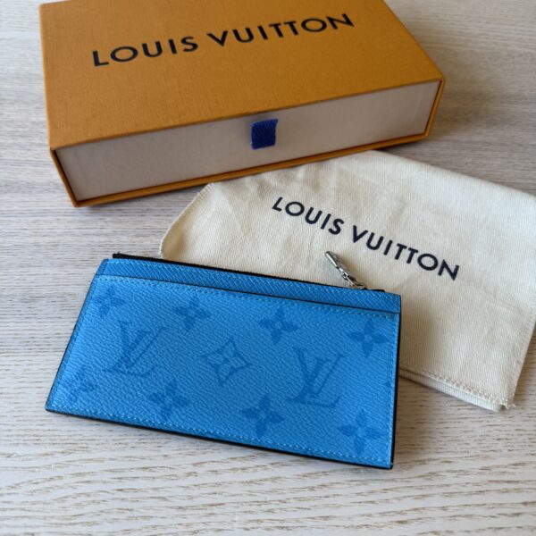 Louis Vuitton Taigarama Coin Card Holder Blue Lagoon