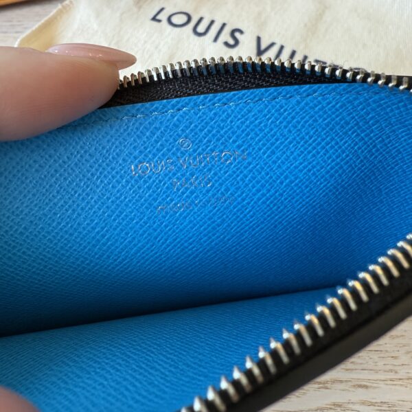Louis Vuitton Taigarama Coin Card Holder Blue Lagoon