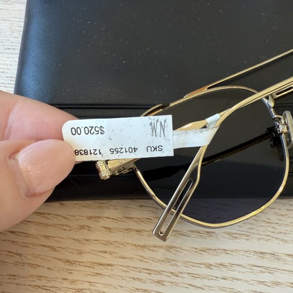 Christian Dior Cannage A3U Sunglasses Shiny Gold and Blue