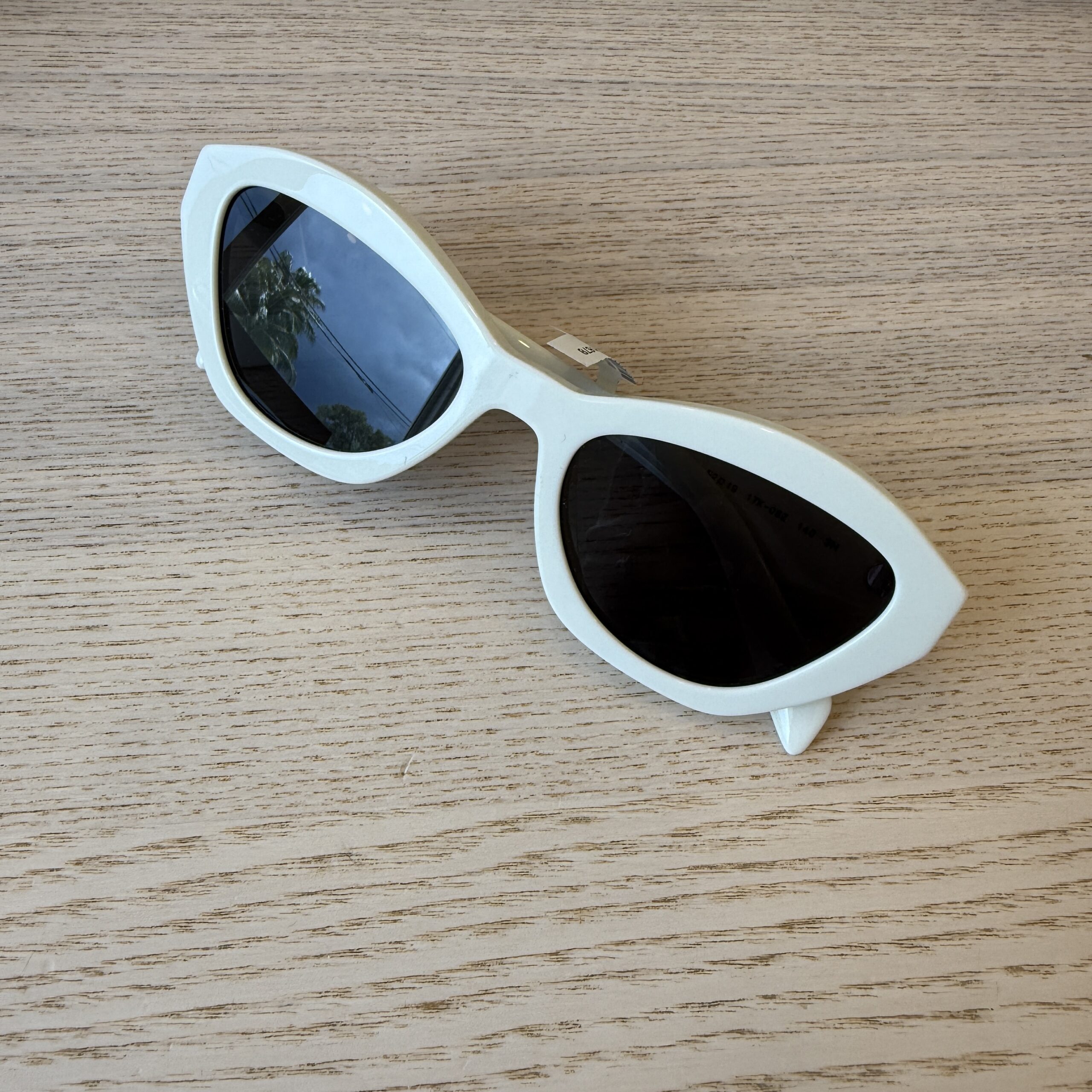 Prada White PR Solid Sunglasses