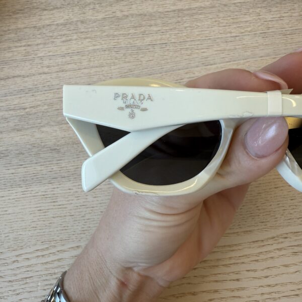 Prada White PR Solid Sunglasses