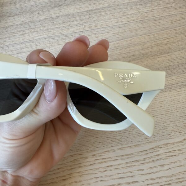 Prada White PR Solid Sunglasses