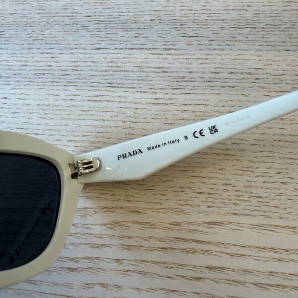 Prada White PR Solid Sunglasses