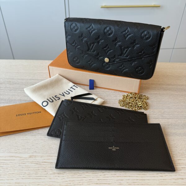 Louis Vuitton Empreinte Pochette Felicie Chain Wallet Noir