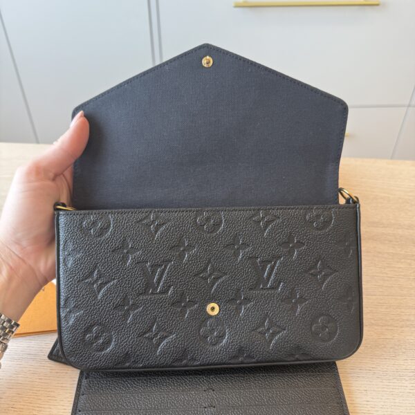 Louis Vuitton Empreinte Pochette Felicie Chain Wallet Noir