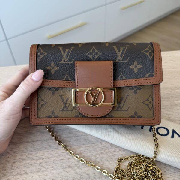 Louis Vuitton Reverse Monogram Dauphine Chain Wallet