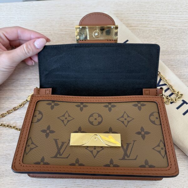 Louis Vuitton Reverse Monogram Dauphine Chain Wallet