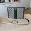 Gucci Ophidia Pouch GG Coated Canvas Medium